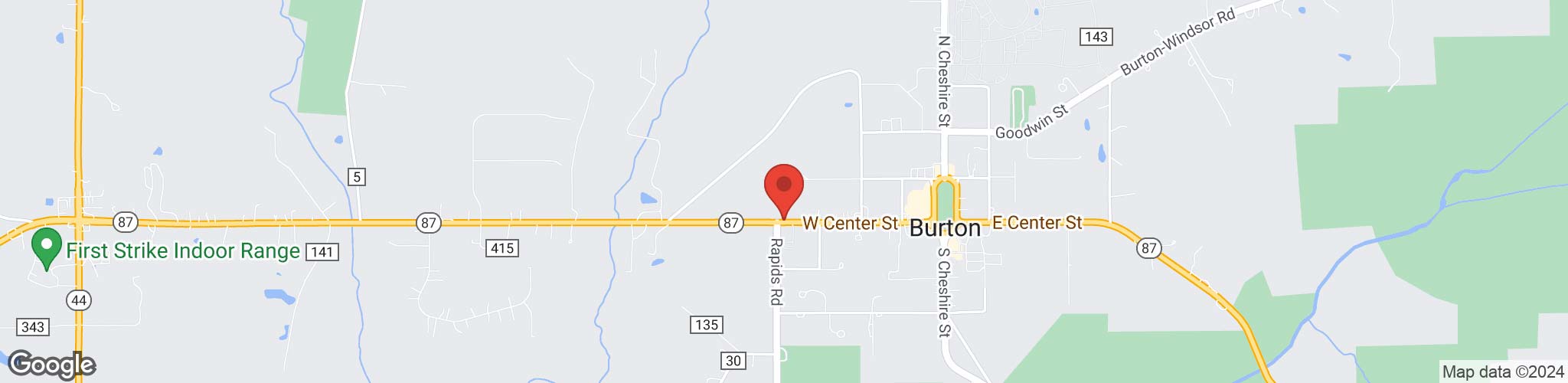 Map of Ford Dealership In Geauga County | Preston Ford in Burton OH